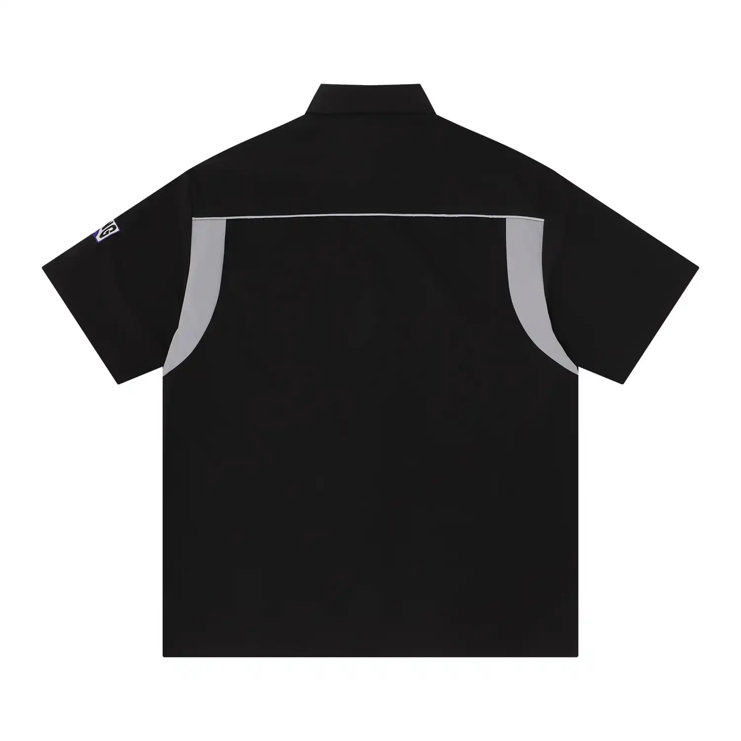 Racing Multi-Label Embroidered Short Sleeve Shirt – Loose Fit Letter Print Casual Top for Men gallery 4