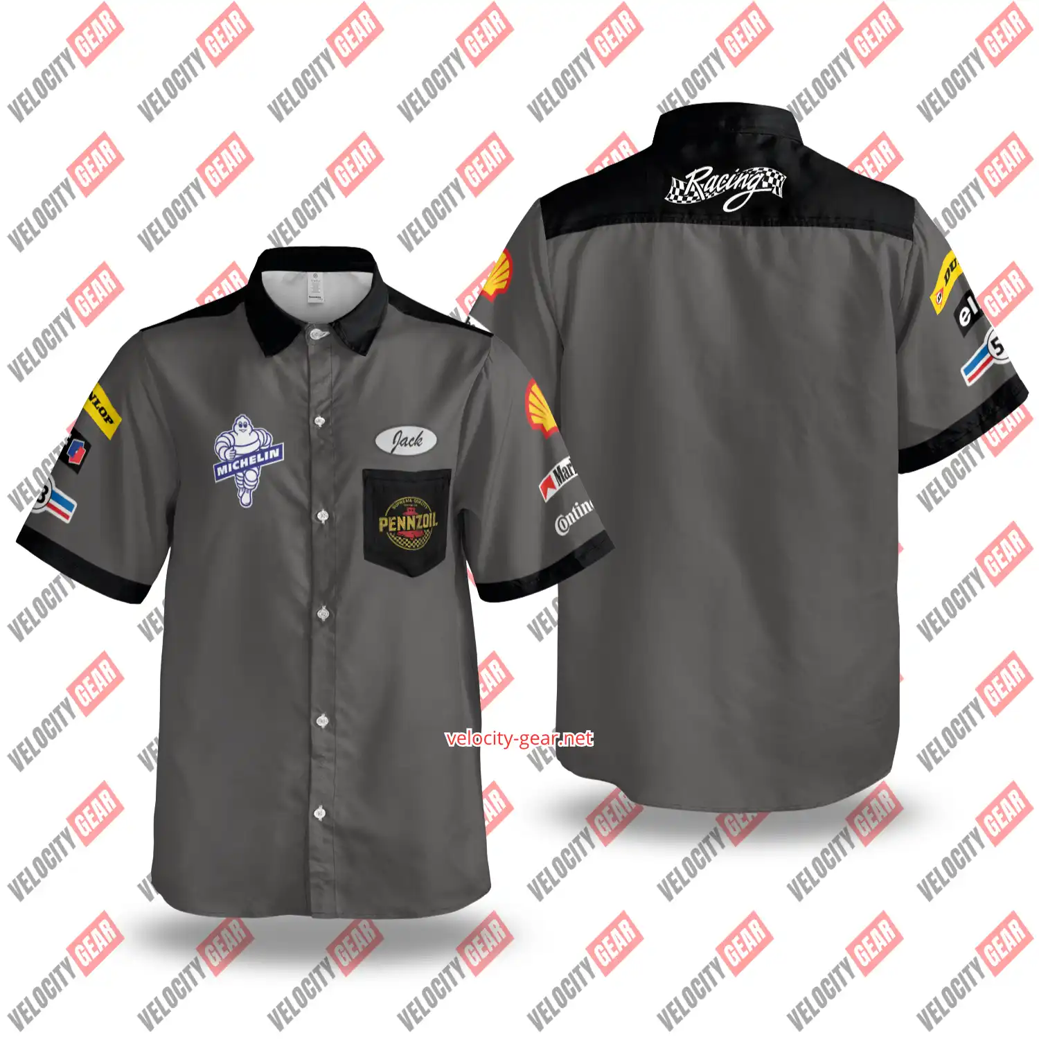 Garage Vintage Personalized Old Style Button Shirt Mechanic Work Style Lightweight gallery 3