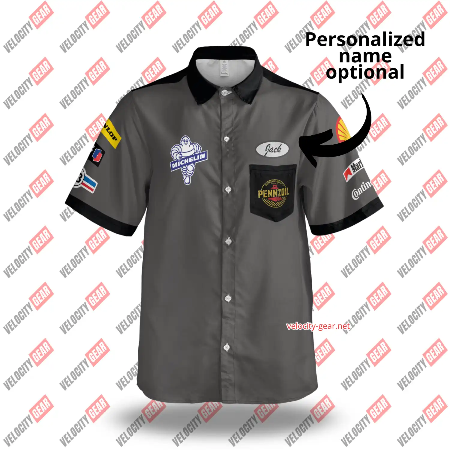 Garage Vintage Personalized Old Style Button Shirt Mechanic Work Style Lightweight gallery 2