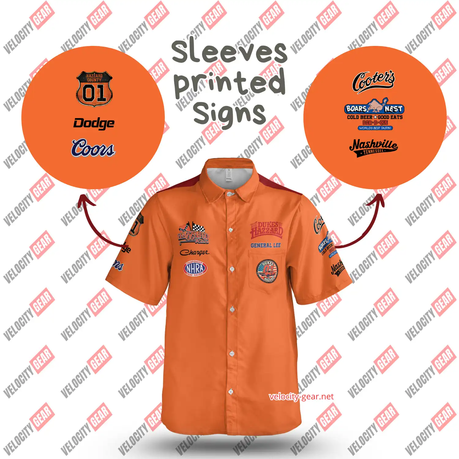 Dukes of Hazzard Custom Printed Button-Down Shirt – For Fans & Car Enthusiasts! gallery 3