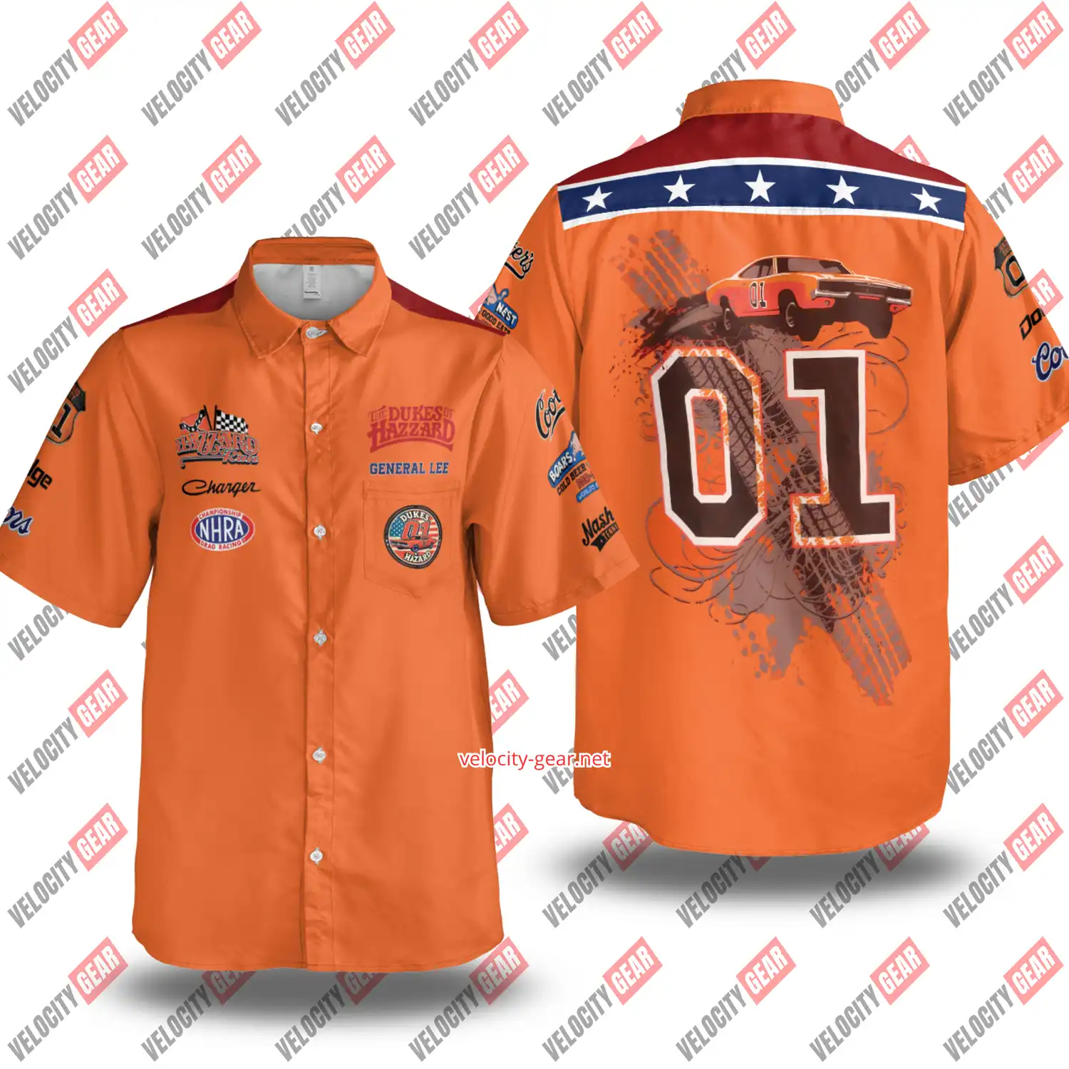 Dukes of Hazzard Custom Printed Button-Down Shirt – For Fans & Car Enthusiasts! gallery 2