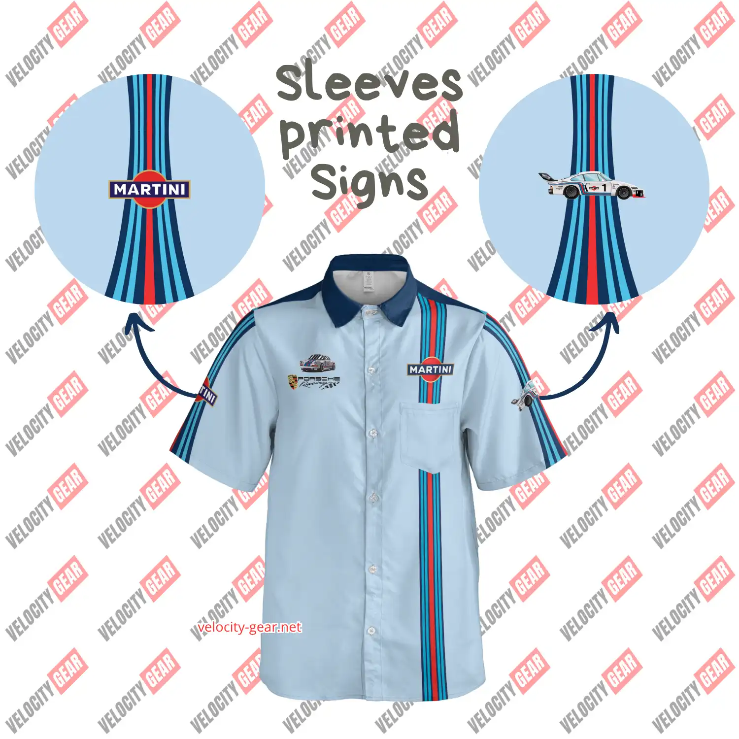 Martini Porsche Racing Team Inspired Shirt – Vintage Motorsport Style gallery 2