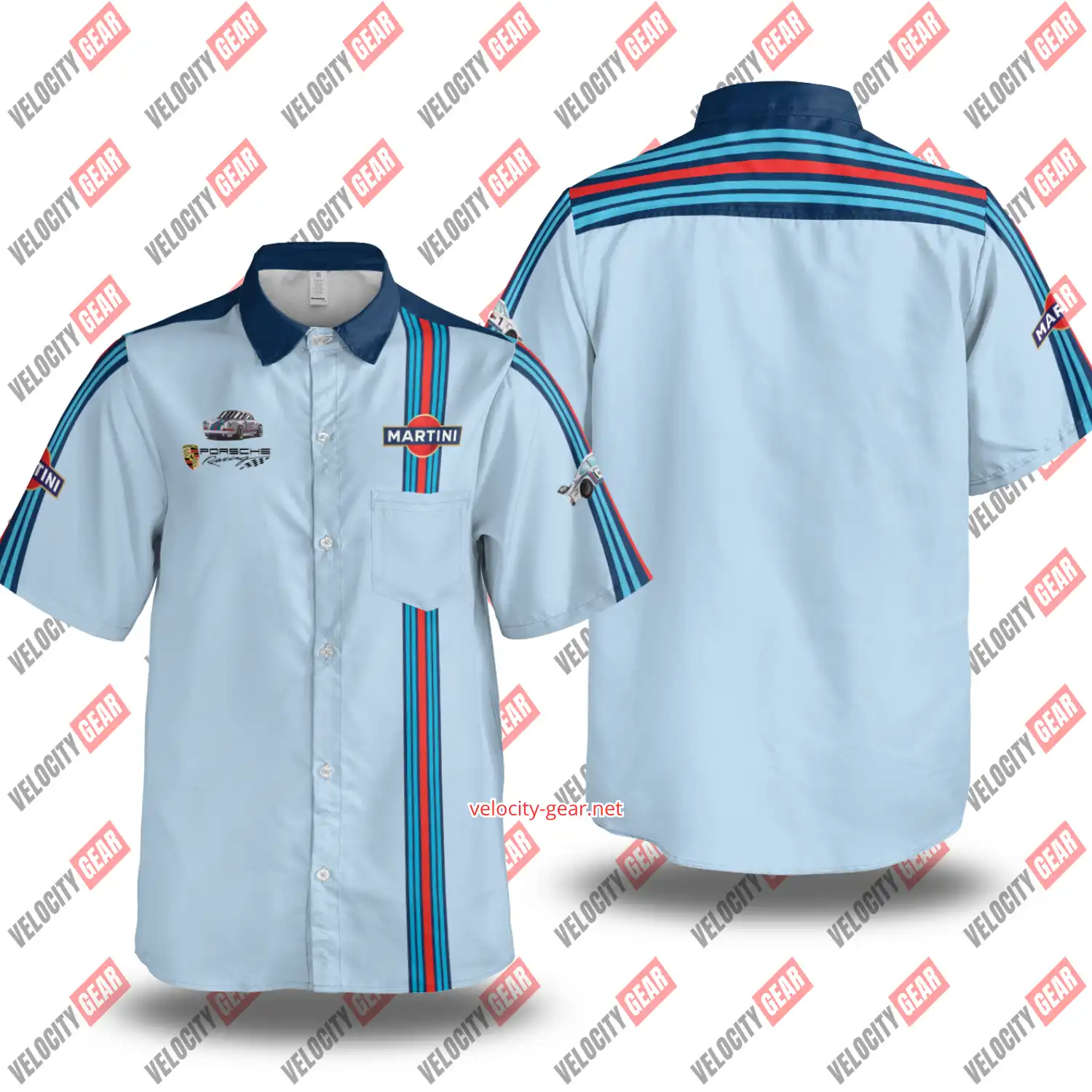 Martini Porsche Racing Team Inspired Shirt – Vintage Motorsport Style gallery 3