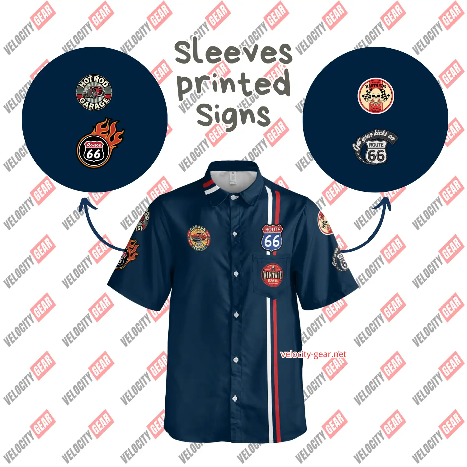 Route 66 Vintage Mechanic Shirt - Retro Road Trip Style gallery 2