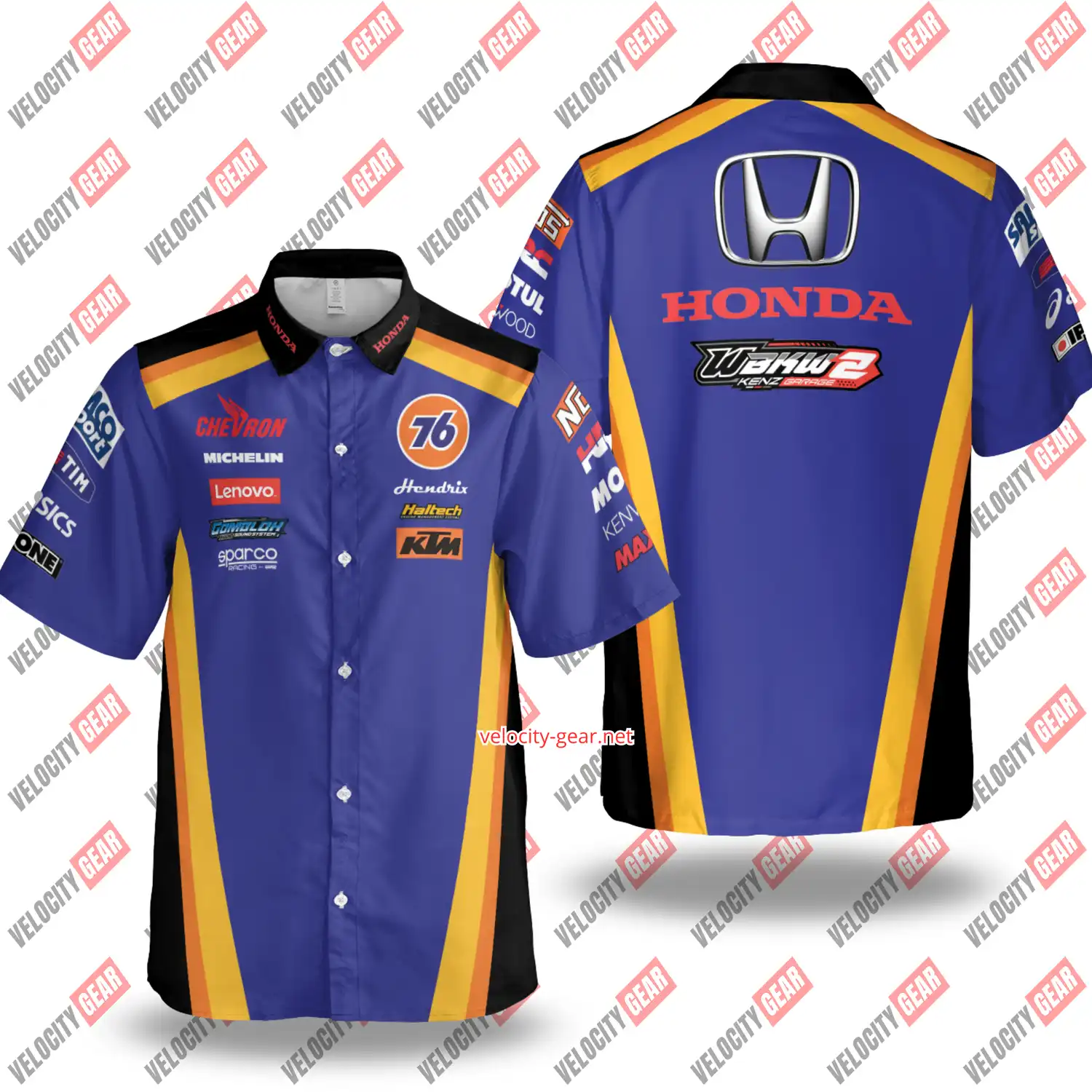 Honda Racing Pit Crew Inspired Button Shirt – Lightweight Mechanic Style gallery 4