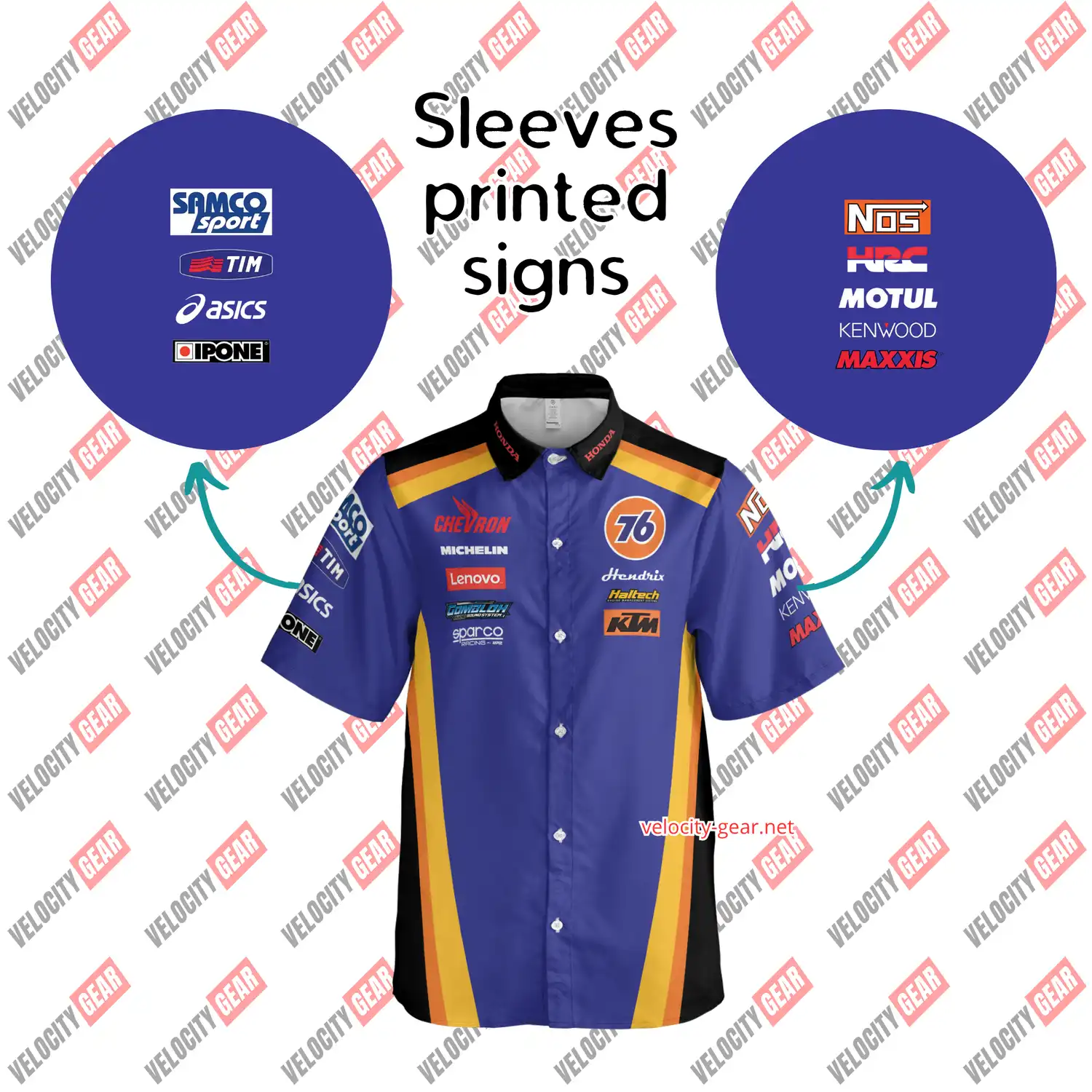 Honda Racing Pit Crew Inspired Button Shirt – Lightweight Mechanic Style gallery 3