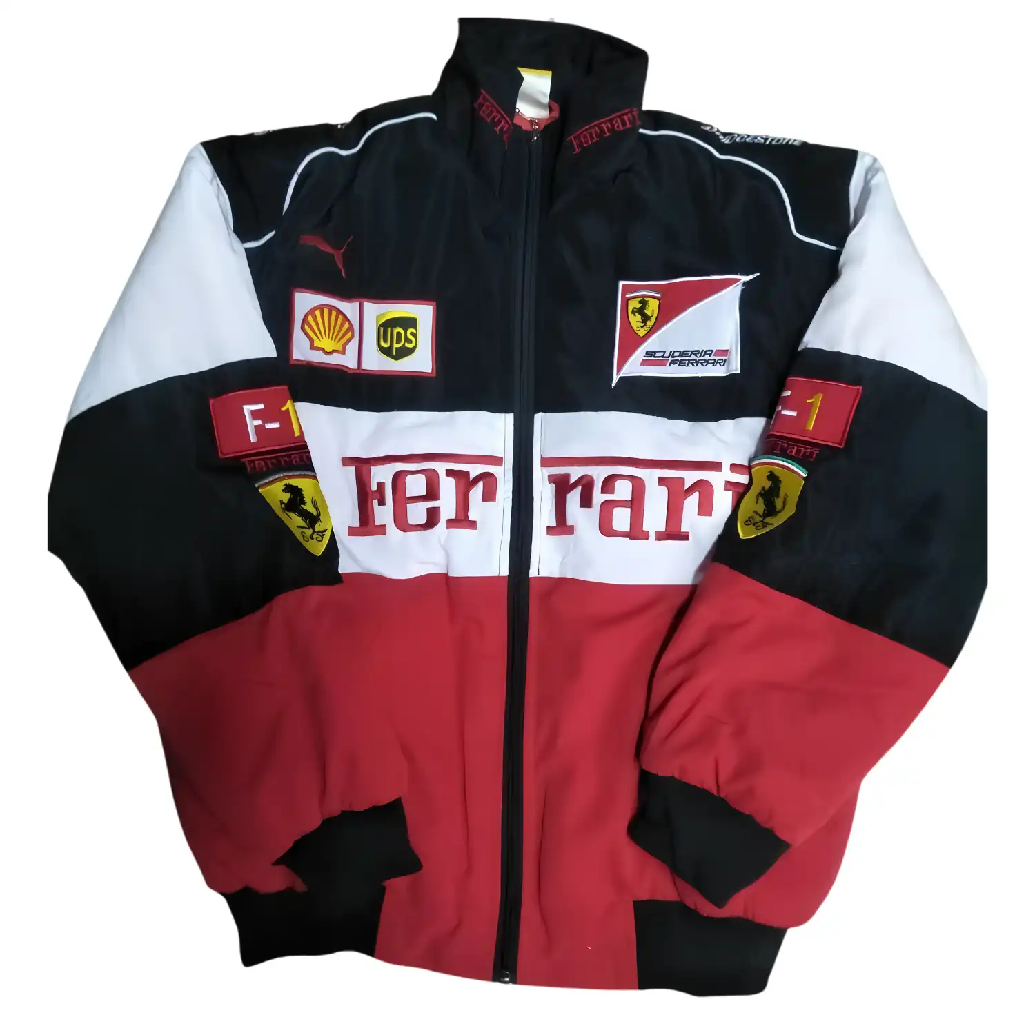 Ferrari F1 racing jacket retro style autumn and winter coat cotton suit full embroidery gallery 3