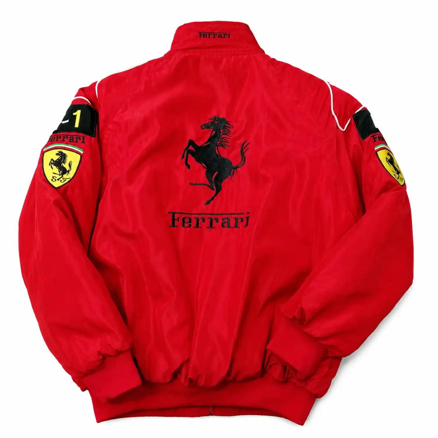Ferrari F1 racing jacket retro style autumn and winter coat cotton suit full embroidery alternate view