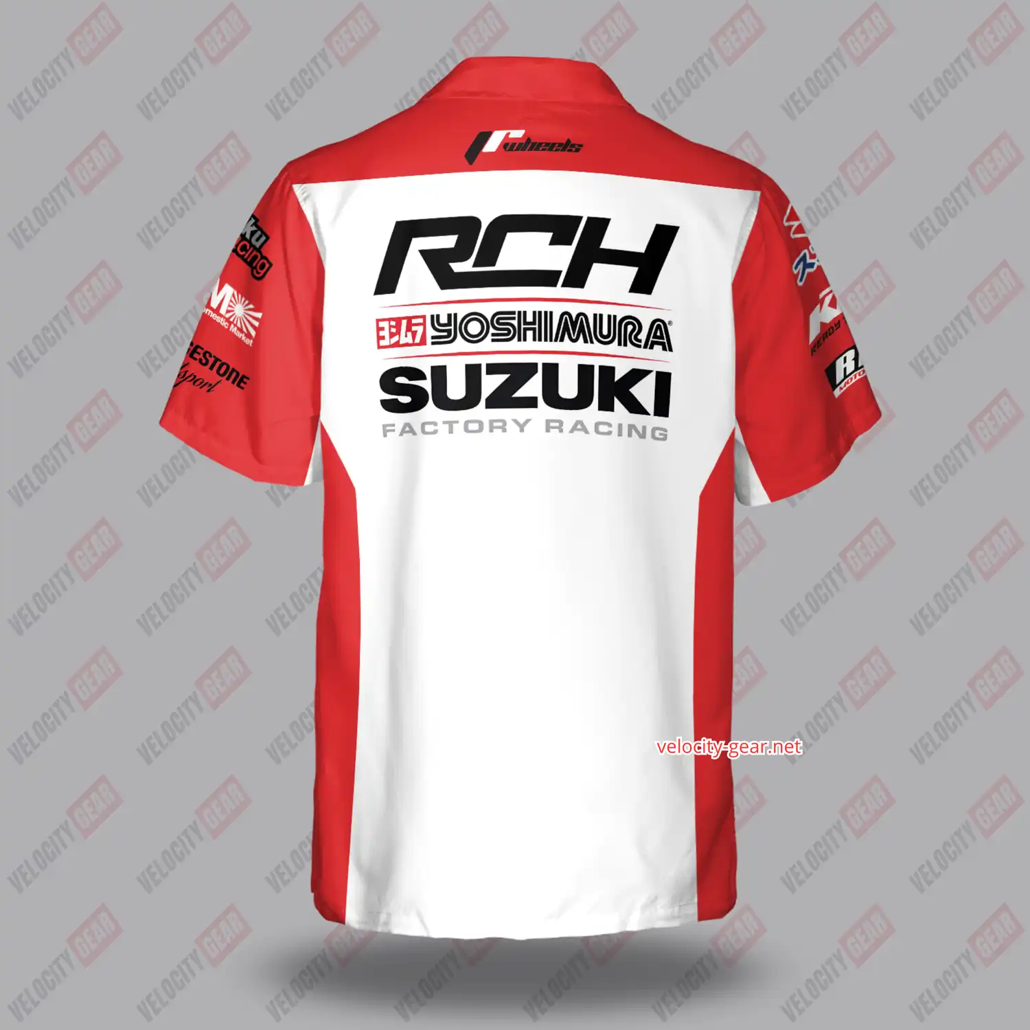 Suzuki Racing Pit Crew Inspired Short Sleeve Button Shirt – Lightweight Mechanic Top gallery 1