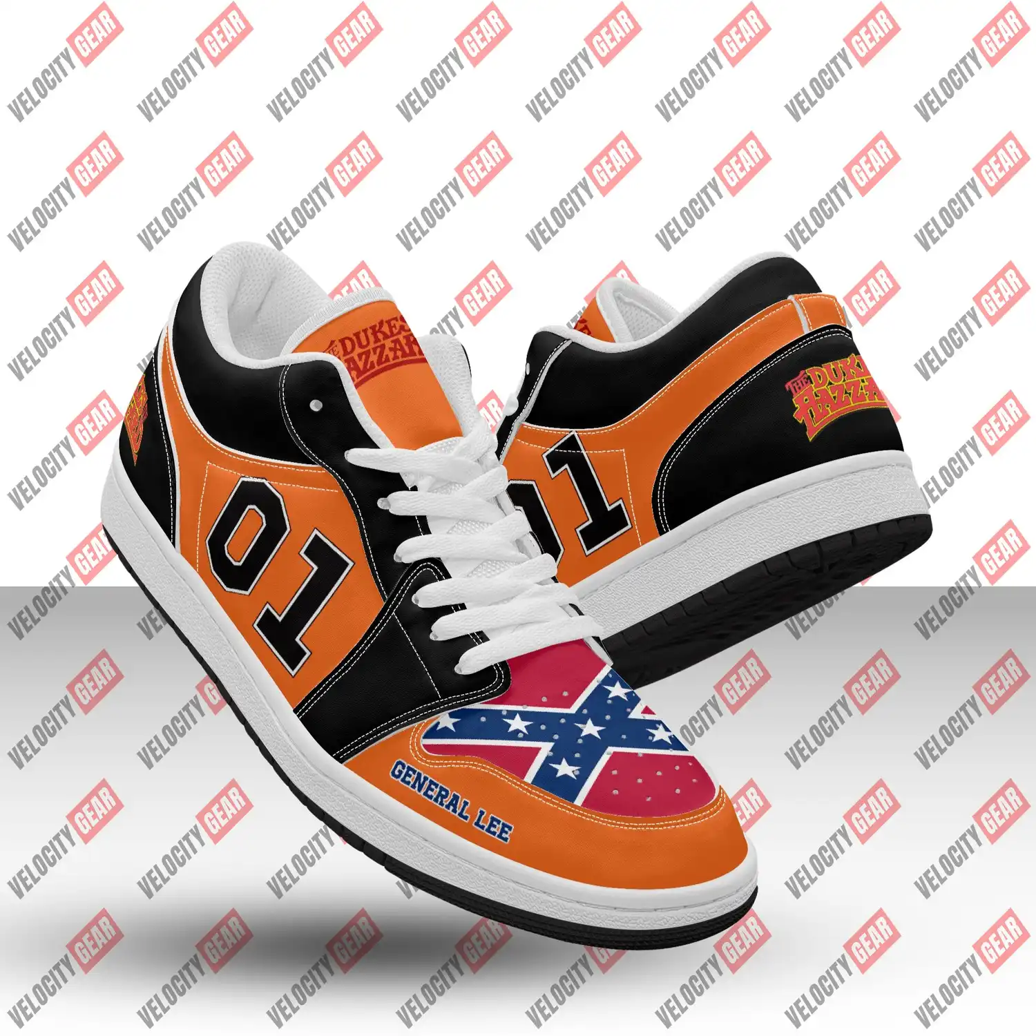 The Dukes of Hazzard AJ1 Style Leather Low Top Shoes alternate view