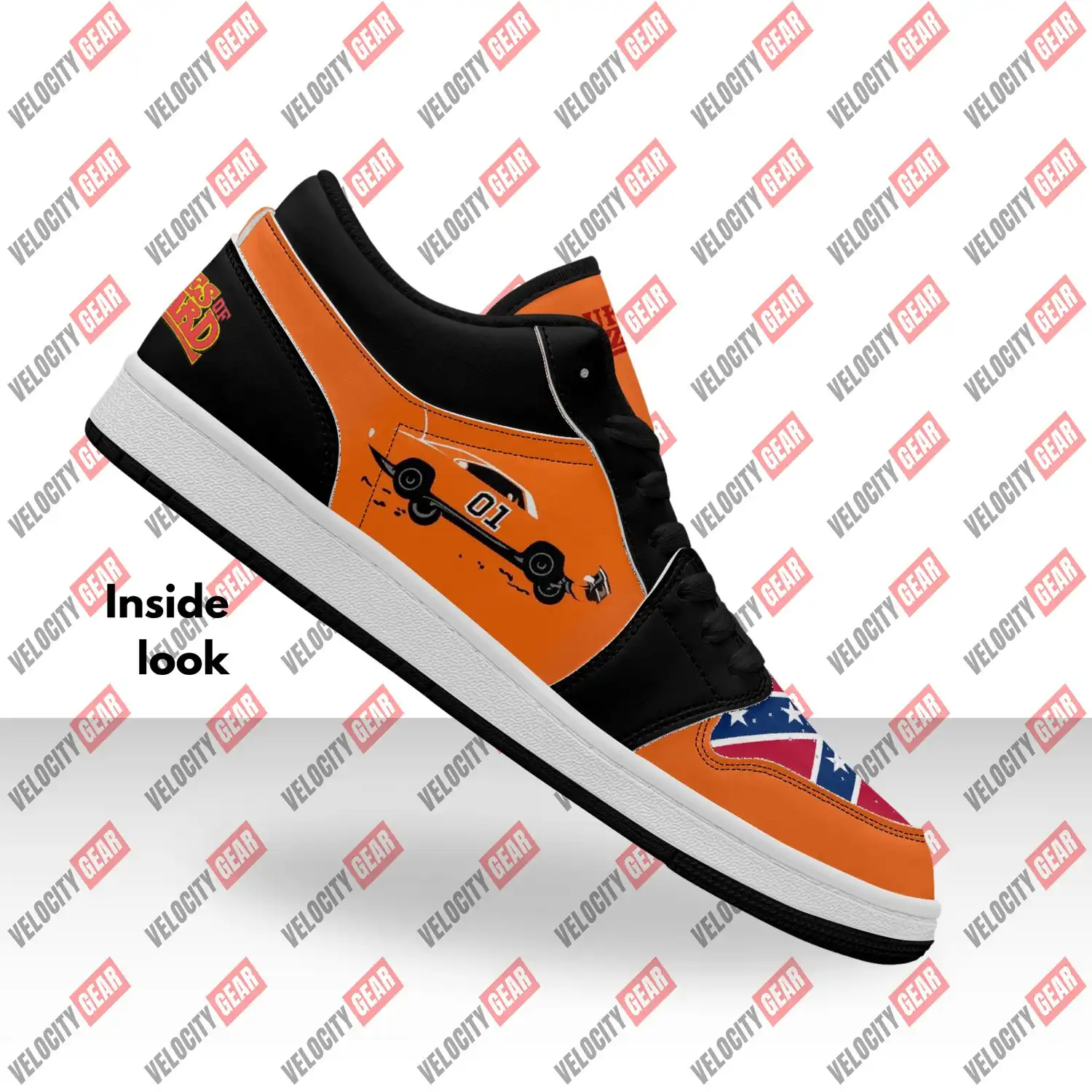 The Dukes of Hazzard AJ1 Style Leather Low Top Shoes gallery 2
