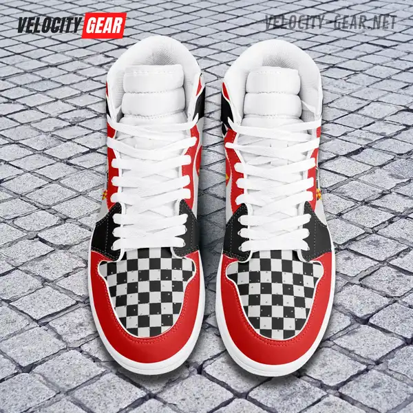 Custom Speed Racer Character AJ1 Style High-Top Leather Sneakers gallery 4