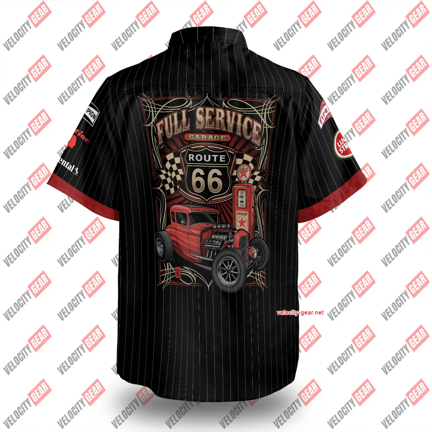 Custom Old Style Mechanic Button-Down Black Shirt Lightweight gallery 1