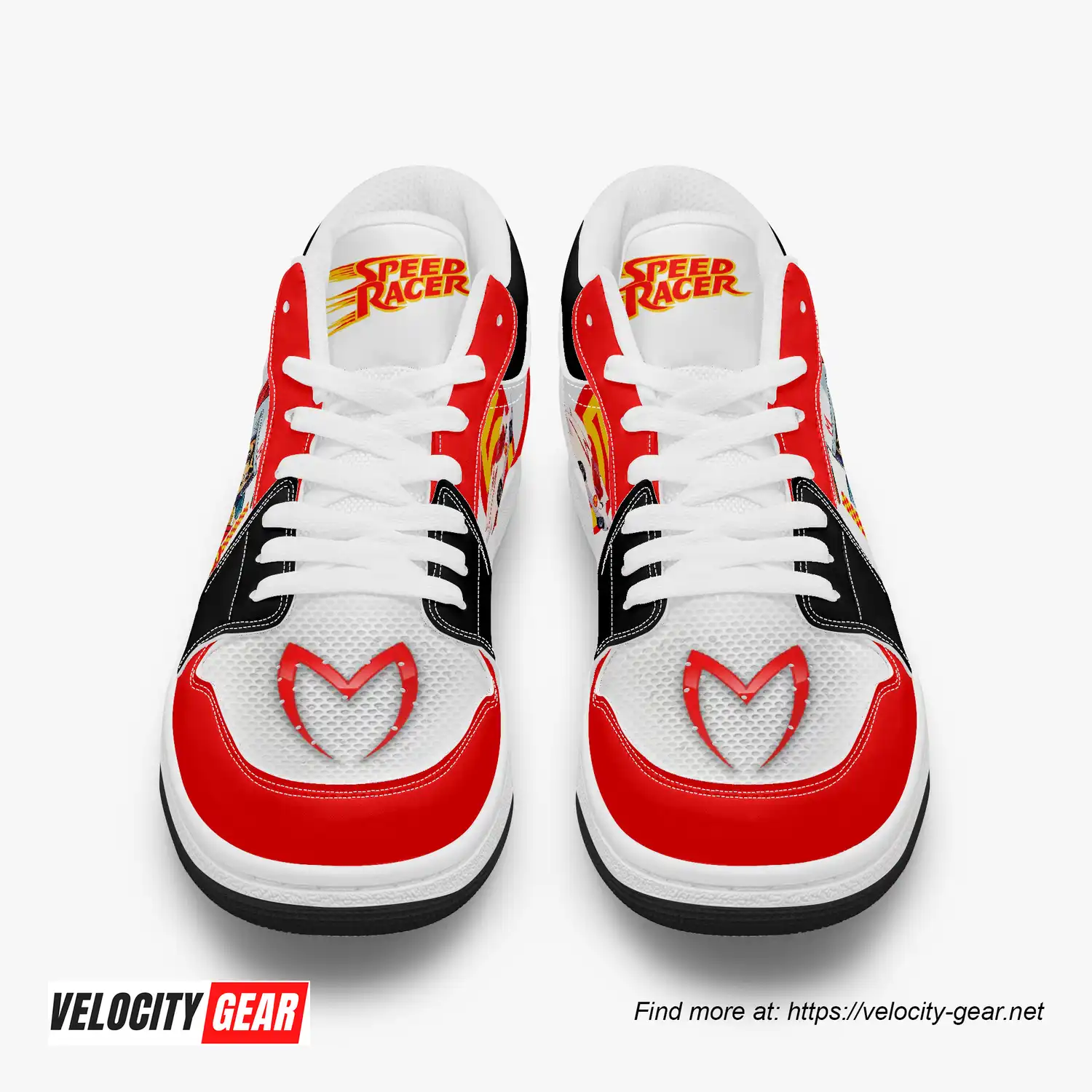 Speed Racer AJ1 Style Low Top Leather Sneakers gallery 2